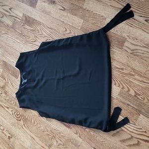 (S) Belle Vere Classic Lightweight Black Solid Color Business Office Workwear